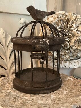Rustic Brown Bird Cage Accent Décor - Unbranded